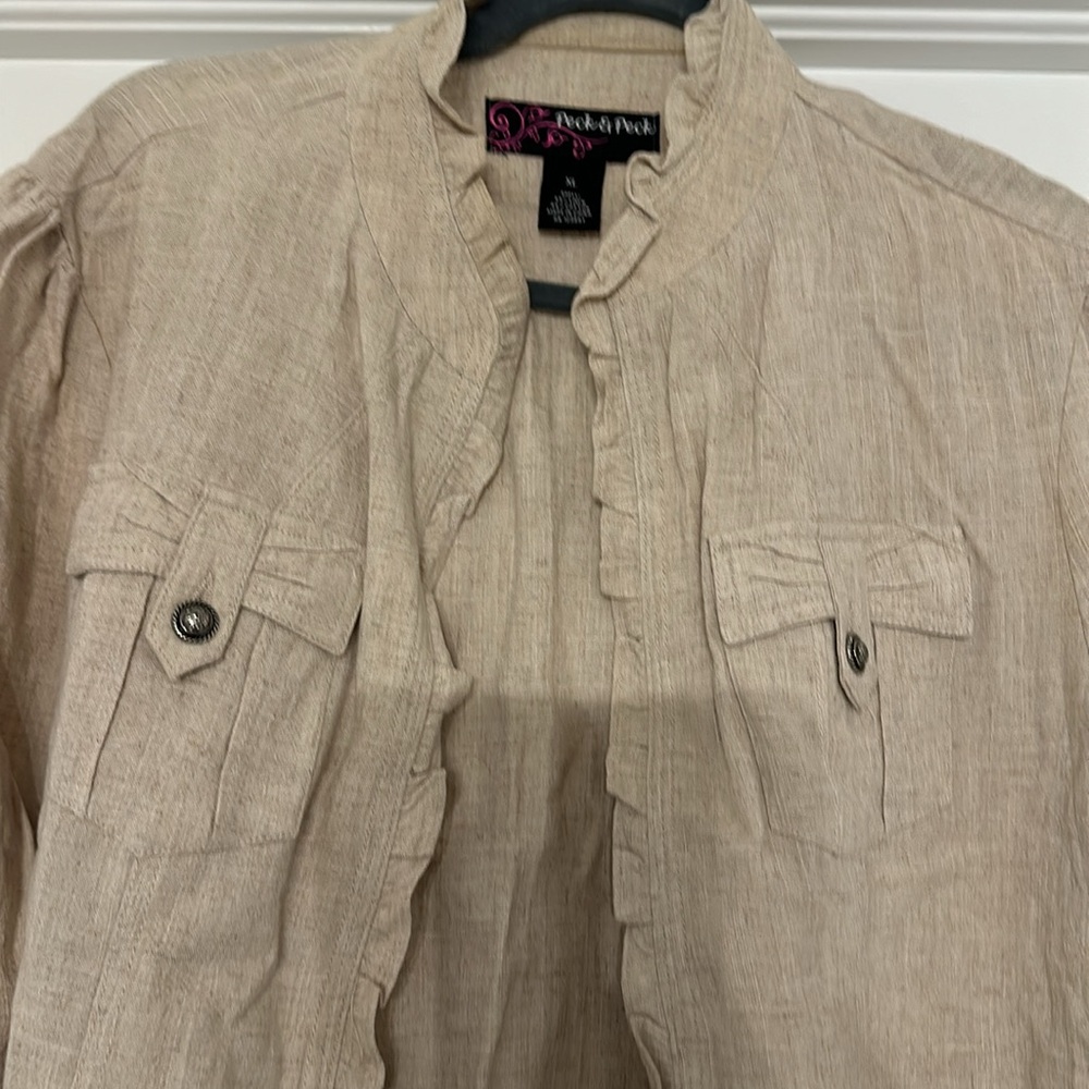 Peck & Peck tan jacket size xl - Picture 2 of 6